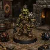 Orc Warrior with Axe view 5