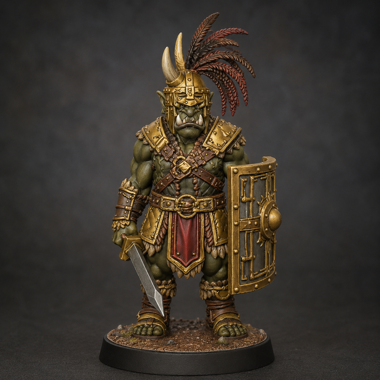 Orc Hero STL — Ragnarok Online Inspired Champion Orc Miniature for DnD 3D Print Tabletop — DnD miniature STL