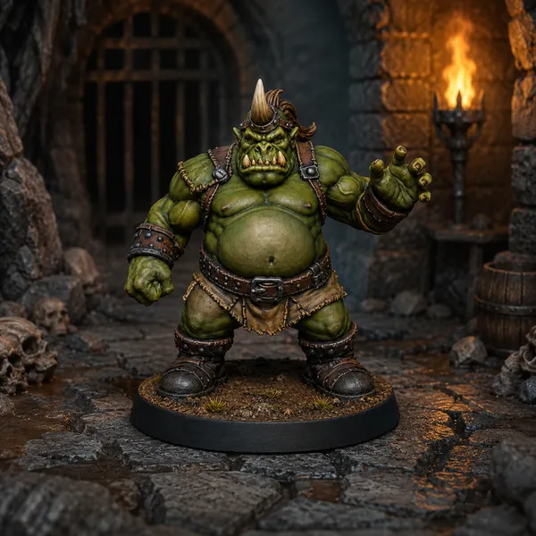 Orc Lord STL — Ragnarok Online Inspired MVP Boss Miniature for DnD 3D Print Tabletop