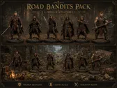 Road Bandits Pack 6 STL — DnD Fantasy Highway Robber Ambush Bundle 3D Print Tabletop